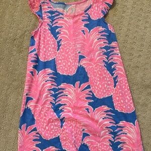 Lilly Pulitzer Pink and Blue Pineapple Print Dress